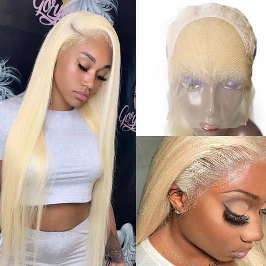 Blonde Bone Straight Lace Frontal Wig