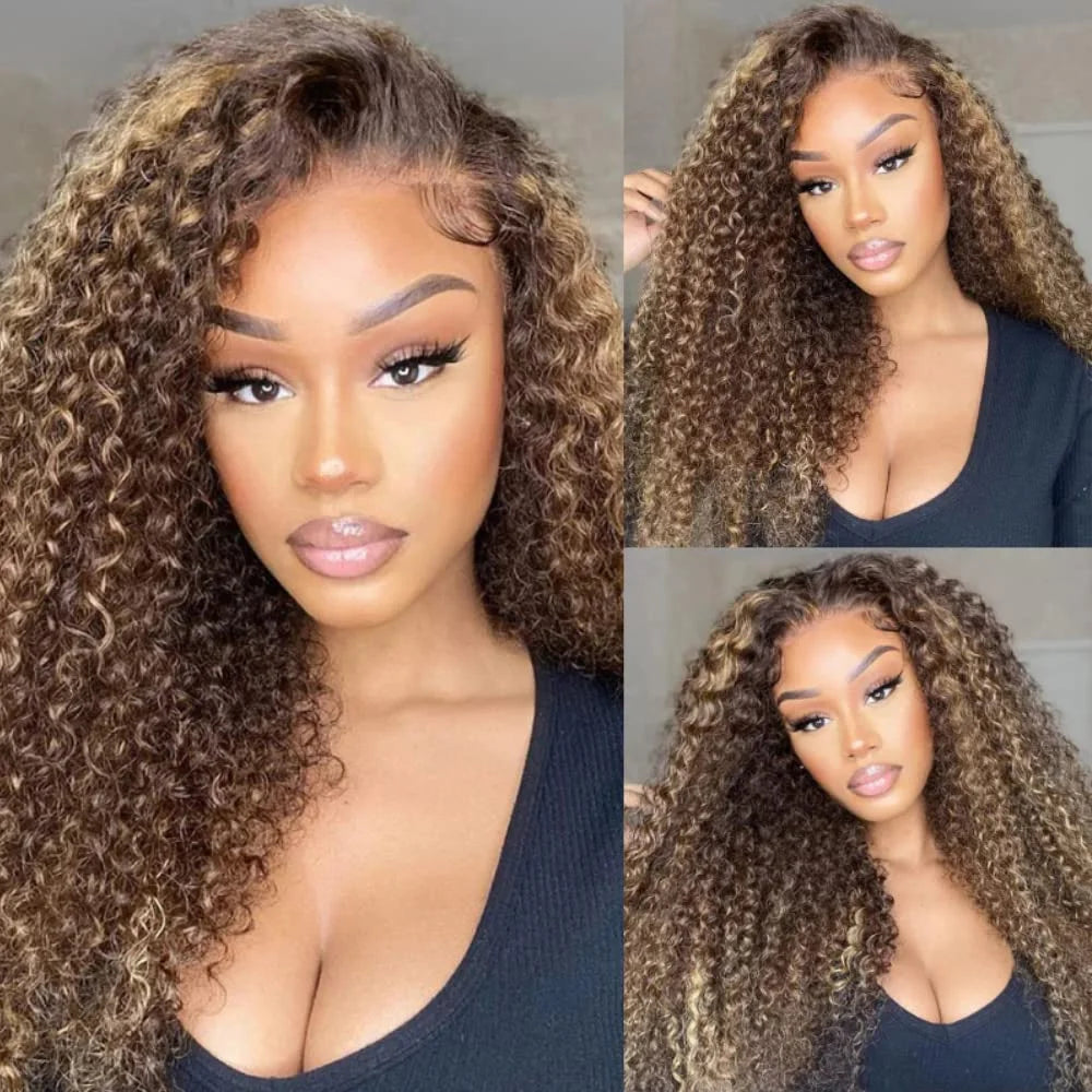 Highlight Ombre Water Wave Curly Wig