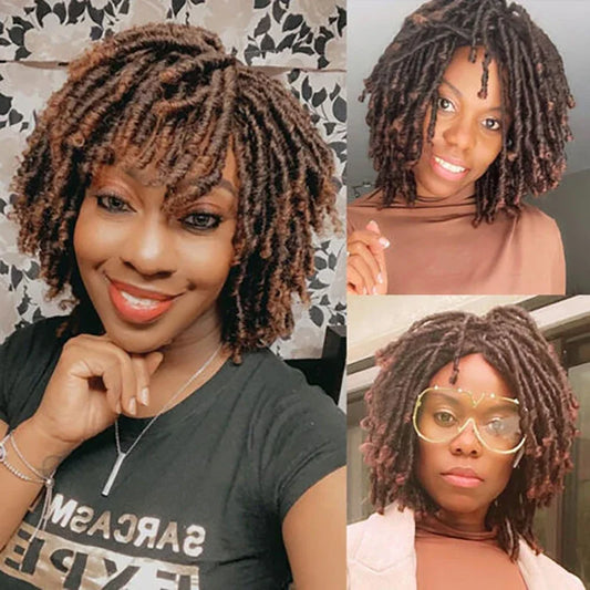 Short Dreadlock Twist Braids Wig