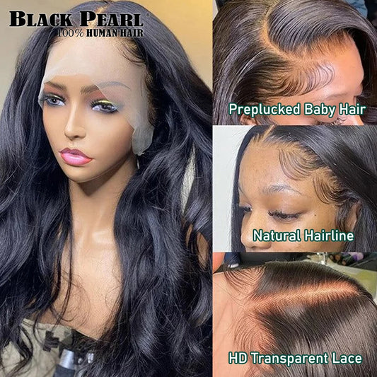 HD Transparent Body Wave Lace Wig with Lace Frontal