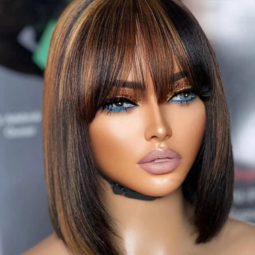 3X1 Lace Highlight Blonde Short BOB Ready To Wear Wig