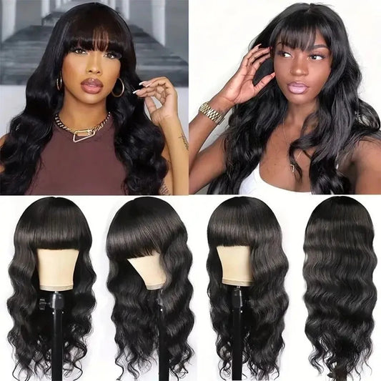 Body Wave Bangs Ready To Wear Glueless Wig