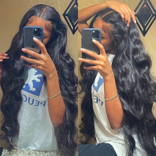 Transparent Body Wave Lace Frontal Wig Pre Plucked