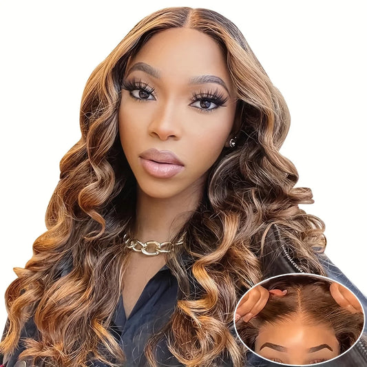 Wear and Go Glueless Ombre Highlight Honey Blonde Wig