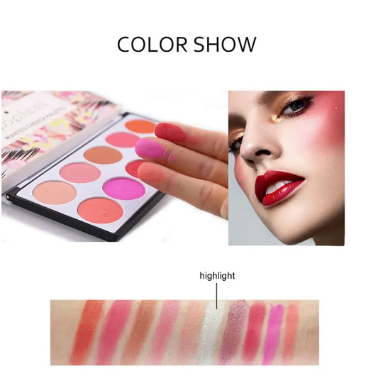 10 Colors Matte Blush Palette