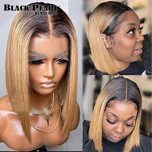 Pre-plucked Straight Bob Lace Front Human Hair Wig