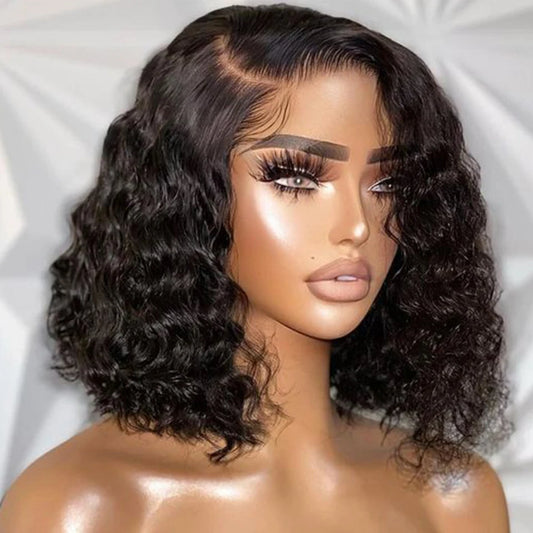 Brazilian Deep Wave Curly, Lace Bob Wig