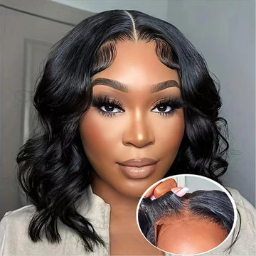 Wear & Go Glueless Pre Plucked Bob Body Wave 4x4 Lace Closure Wig