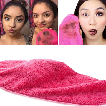 hot 18x40cm Microfiber Pad Cleansing Tool Makeup Remover Towel Reusable Wipe Cloth Face Care  Reusable  Makeup Removing  Soft