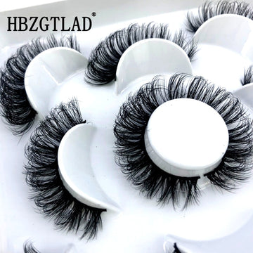 HBZGTLAD New 5 pairs 8-25mm natural 3D false eyelashes fake lashes makeup kit Mink Lashes extension mink eyelashes maquiagem