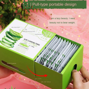 32 Pieces of Disposable Disposable Makeup Removal Wipes Aloe Wipes Mild Formula Clean makeup removing wipe