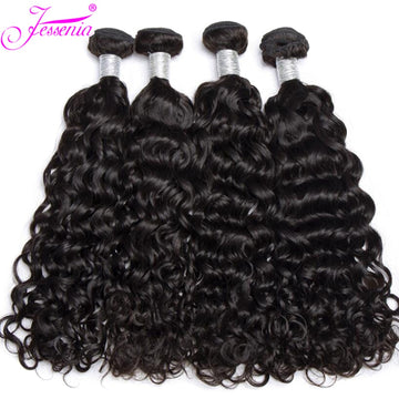 Brazilian Water Wave Human Hair Bundles 12A Unprocessed Wet Hair Weave 1/3/4 Deals Deep Curly 100g/Bundle Virgin Hair Extensions